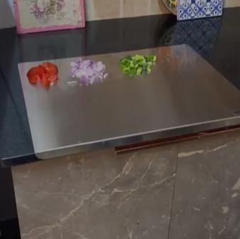 Stainless Steel Chopping Board & Kitchen Countertop -35x31cm (Original Big Size) Food Grade Steel.